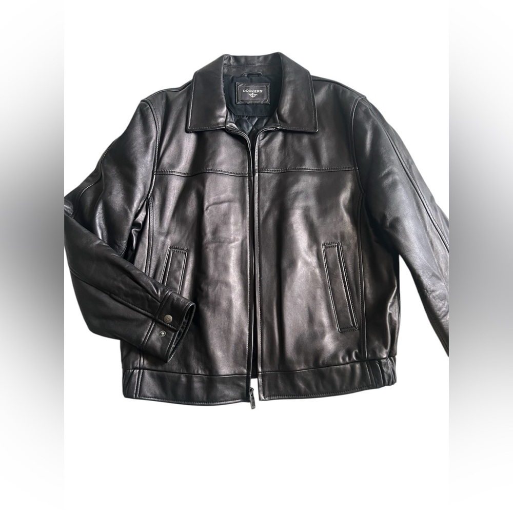 dockers leather jacket